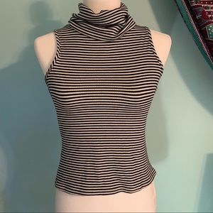 Striped Turtle Neck